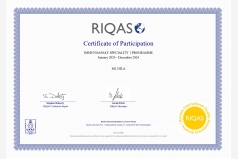 Сертификат участия в программе внешней оценки качества RIQAS (Спец. иммунохимия I) 2024