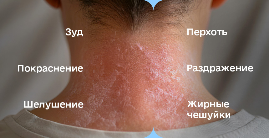 Симптомы себорейного дерматита
